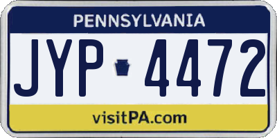 PA license plate JYP4472