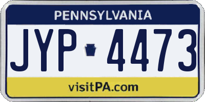 PA license plate JYP4473