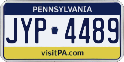 PA license plate JYP4489