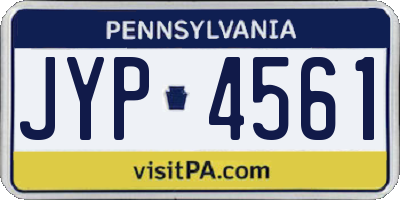 PA license plate JYP4561