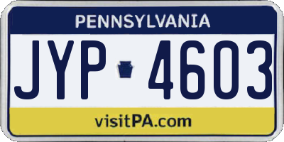 PA license plate JYP4603