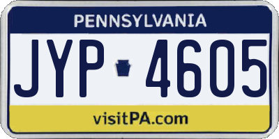 PA license plate JYP4605