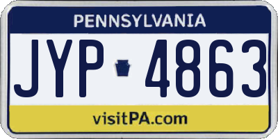 PA license plate JYP4863