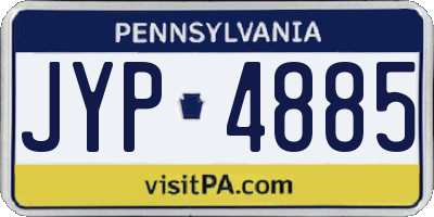 PA license plate JYP4885