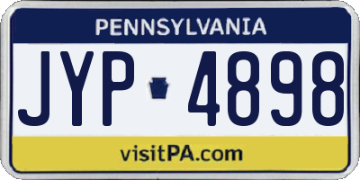 PA license plate JYP4898