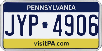 PA license plate JYP4906