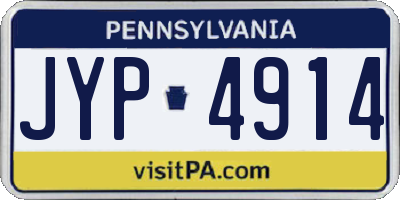 PA license plate JYP4914