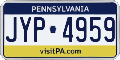 PA license plate JYP4959