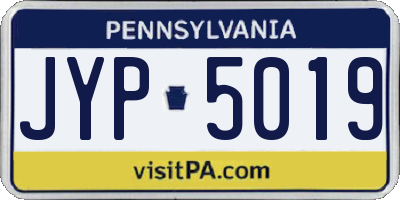 PA license plate JYP5019