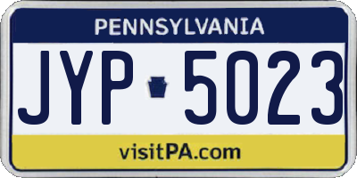 PA license plate JYP5023