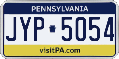 PA license plate JYP5054