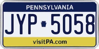 PA license plate JYP5058