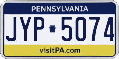 PA license plate JYP5074