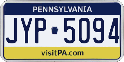 PA license plate JYP5094
