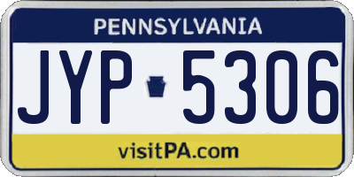 PA license plate JYP5306