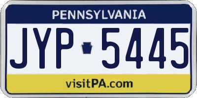 PA license plate JYP5445