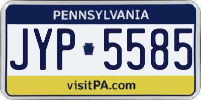 PA license plate JYP5585
