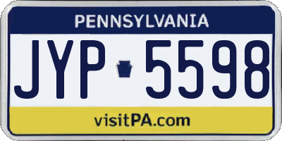 PA license plate JYP5598
