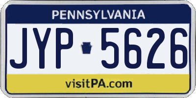 PA license plate JYP5626