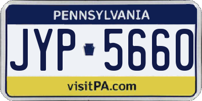 PA license plate JYP5660
