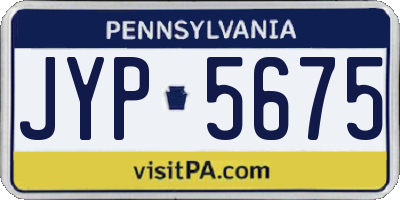 PA license plate JYP5675