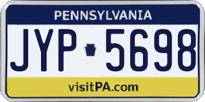 PA license plate JYP5698