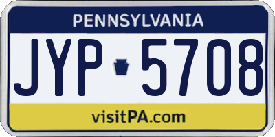 PA license plate JYP5708