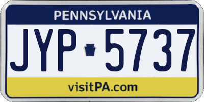 PA license plate JYP5737