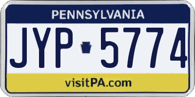 PA license plate JYP5774