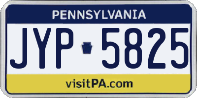 PA license plate JYP5825