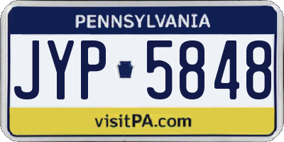 PA license plate JYP5848