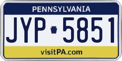 PA license plate JYP5851