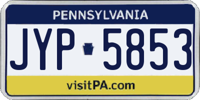 PA license plate JYP5853