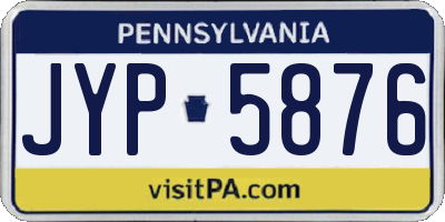 PA license plate JYP5876
