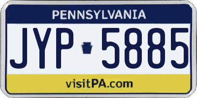 PA license plate JYP5885