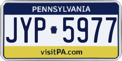 PA license plate JYP5977