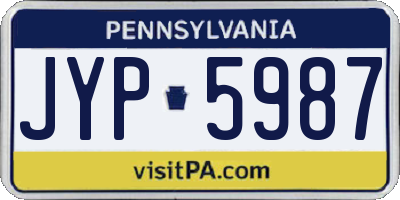 PA license plate JYP5987