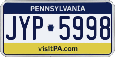 PA license plate JYP5998