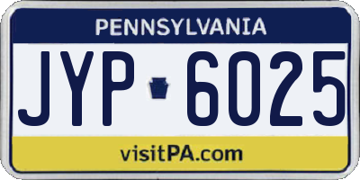 PA license plate JYP6025
