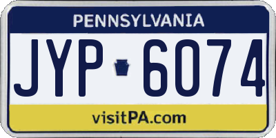 PA license plate JYP6074