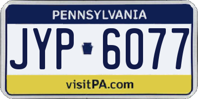 PA license plate JYP6077
