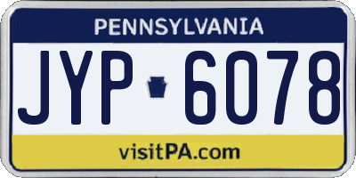 PA license plate JYP6078
