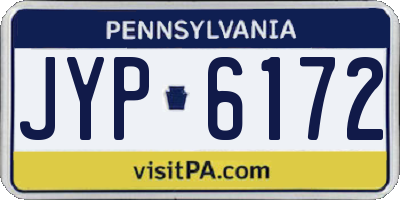 PA license plate JYP6172