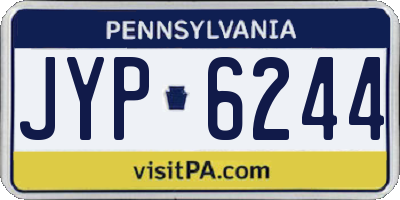 PA license plate JYP6244