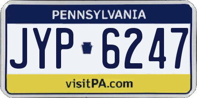 PA license plate JYP6247