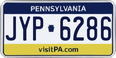 PA license plate JYP6286