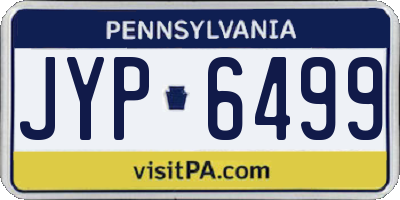 PA license plate JYP6499