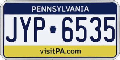 PA license plate JYP6535