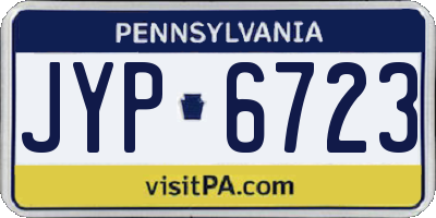 PA license plate JYP6723