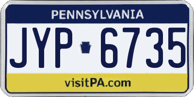 PA license plate JYP6735
